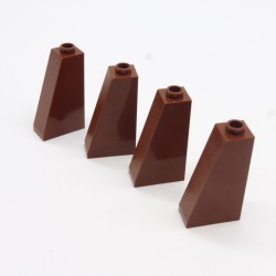 Lego LEG0139 4X 4460 Slope 75 2x1x3 Brown Red Reddish