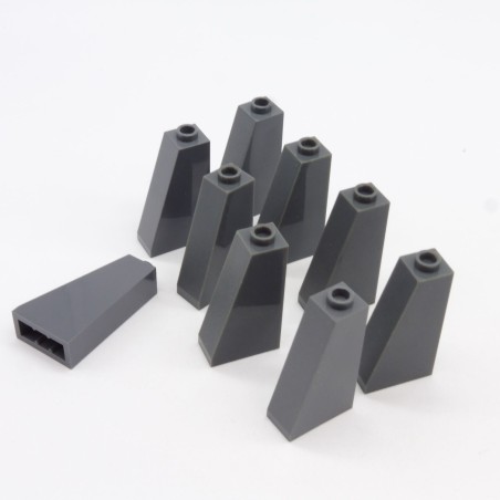 Lego LEG0143 9X 4460 Slope 75 2x1x3 Dark Gray Dark Gray