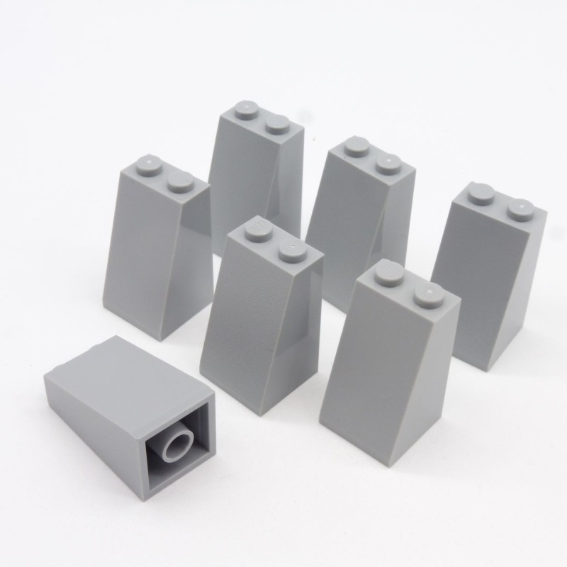 Lego LEG0146 7X 3684 Slope 75 2x2x3 Gris Clair