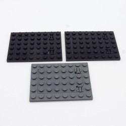 Lego LEG0160 3X 92099 92107 Plate Modified 4x6 Trap and Frame Black Dark Gray