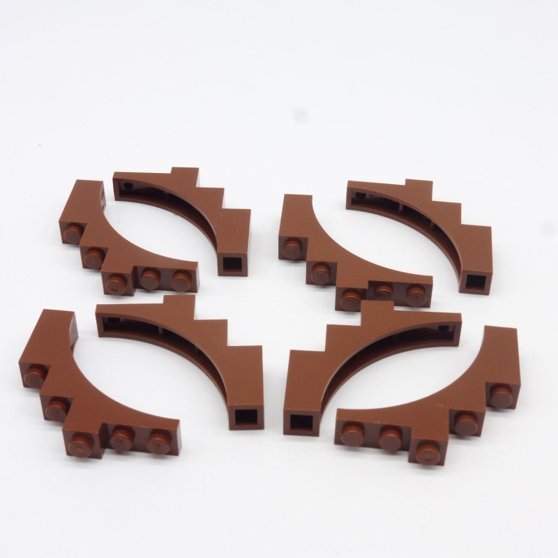 Lego LEG0166 8X 2339 Arch 1x5x4 Brown Red Reddish