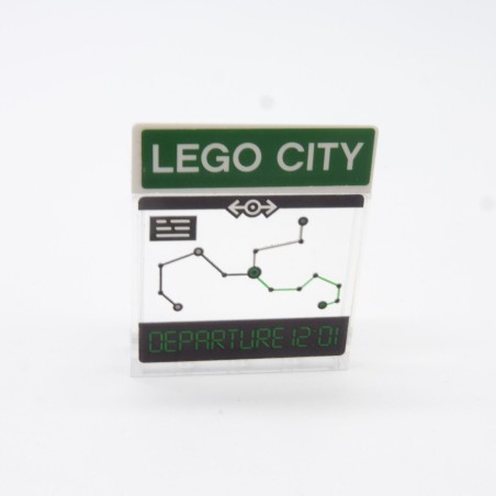 Lego LEG0177 60581pb106 15207 Panneau de Gare avec Stickers 60197