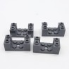 Lego LEG0178 4X 18975 Technic Brick 2x4x1 1/3 Pins Holes 2x2 Cutout Gris Foncé