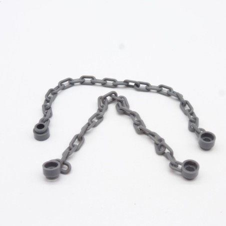 Lego LEG0187 2X 30104 Chain 21 Links Gris Foncé