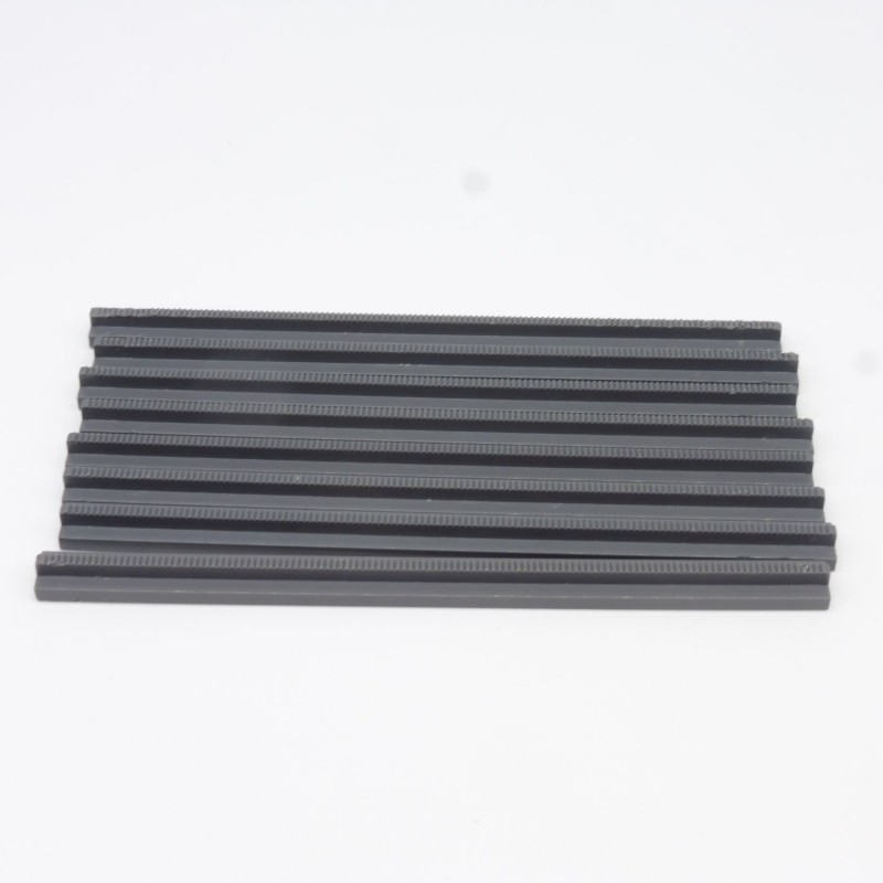 Lego LEG0190 8X 3228c Train Track Rail Straight Gris Foncé un peu usés 60052 3677 4204