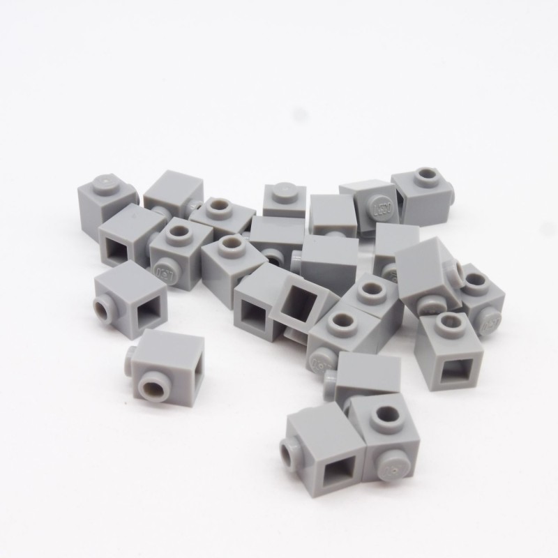 Lego 25X 87087 Brick Modified 1x1 Stud on 1 Side Light Bluish Gray Gris ...