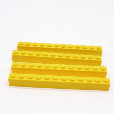 Lego LEG0500 4X 6112 Brick 1x12 Yellow Yellow a little damaged