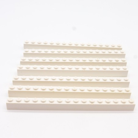 Lego LEG0503 7X 2465 Brick 1x16 White White damaged