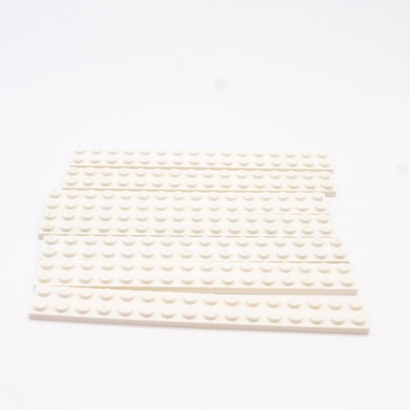 Lego LEG0526 7X 4282 Plate 2x16 White Blanc