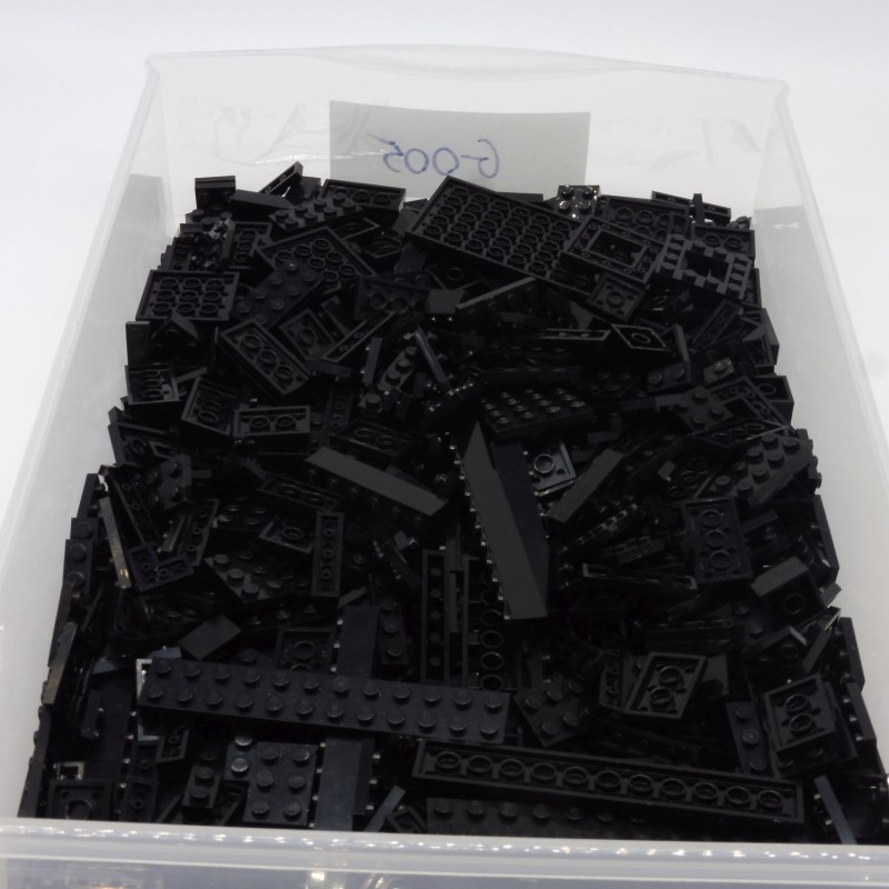 Lego Large Lot of Bricks Flat Bricks Plates Black Black Mix Size 50g Bulk