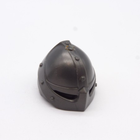 Playmobil 7833 Casque Heaume de Chevalier Médiéval Moyen Age Gris Foncé