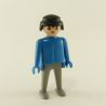 Playmobil Homme Bleu et Gris Foncé Vintage Mains Fixes