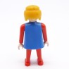 Playmobil Femme Bleu et Rouge Bras Rouges