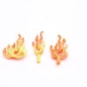 Playmobil 36288 Lot de 3 Flammes Feu Jaune Orange