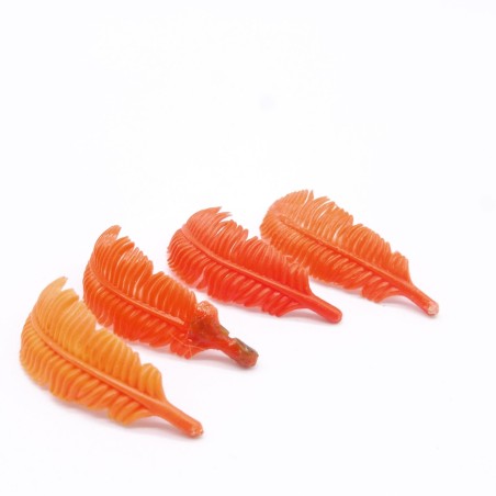 Playmobil 36352 Set of 4 Vintage Red Orange Feathers for Damaged Hats