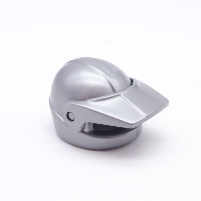 Playmobil 36359 Casque de Moto Gris Argent avec Visière