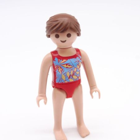 Playmobil Femme Maillot de Bain Rouge Corps Fin