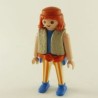 Playmobil 23413 Playmobil Homme Orange Blanc et Bleu Gilet Fourrure Viking