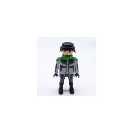 Playmobil 31266 Playmobil Homme Noir Gris et Vert avec Col Vert