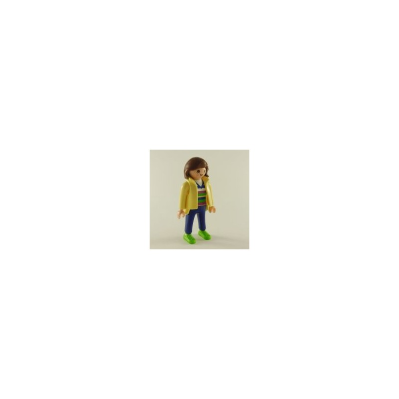 Playmobil 15470 Playmobil Femme Moderne Bleu et Jaune avec Gilet Jaune