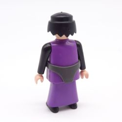 Playmobil Violet Silver Grey & Black Man with Gray Belt & Dress