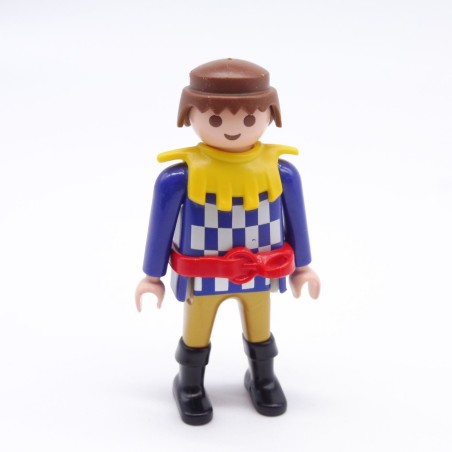 Playmobil 36692 Men Knight Blue Silver Golden Black Boots Yellow Collar