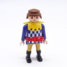 Playmobil 36692 Homme Chevalier Bleu Argent Doré Bottes noires Col Jaune