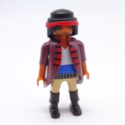 Playmobil 36710 Men's Hispanic Pirate Brown and Blue Aubergine Coat