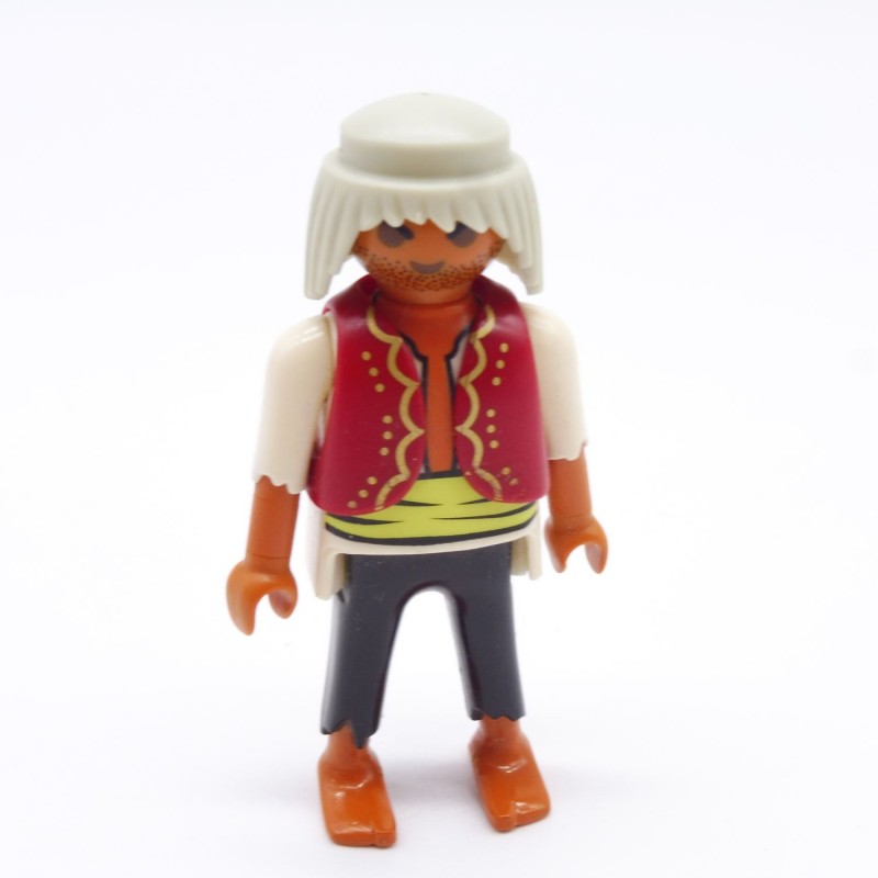 Playmobil 36711 Homme Pirate Hispanique Gilet Rouge Pieds Nus