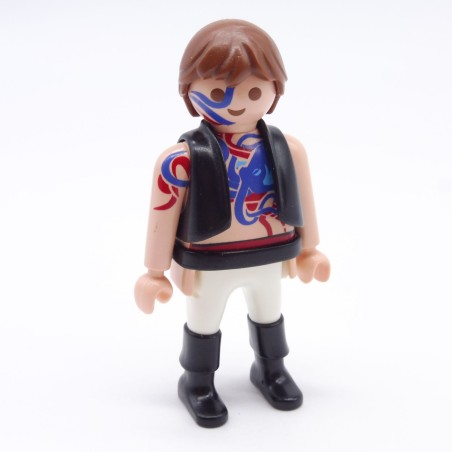 Playmobil 36712 Homme Pirate Tatouages Gilet Noir