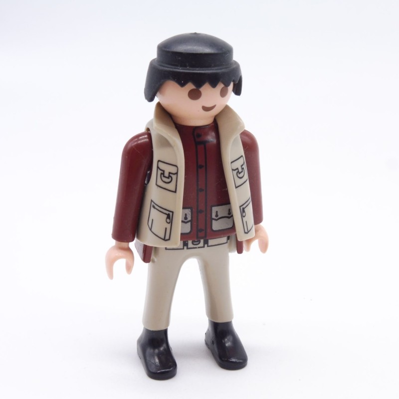 Playmobil 36715 Men's Brown and Gray Gray Vest