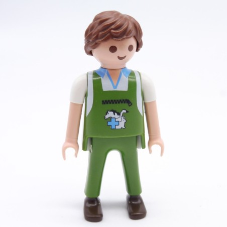 Playmobil 36727 Man Green Overalls Veterinarian Horse