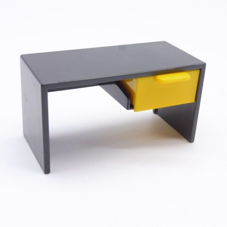 Playmobil 36860 Bureau Gris Foncé Tiroir Jaune 4324 5432 70087