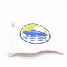 Playmobil 36877 Large White Flag Blue Boat