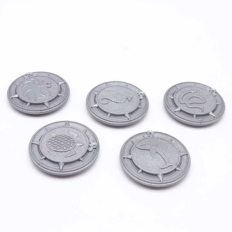 Playmobil 36997 Set of 5 Silver Medallions for Wall Decoration 5134