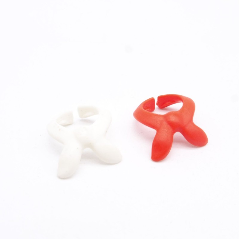 Playmobil 37011 Lot de 2 Foulards Noeuds Blanc et Rouge Nordiste