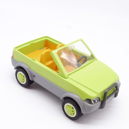 Playmobil 37078 Voiture Pickup Vert 4345 incomplet 1 essieu abimé mais la roue tourne