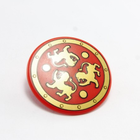 Playmobil 10970 Playmobil Bouclier Rond Rouge Lions Dorés