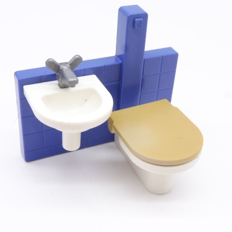 Playmobil 37109 WC et Lavabo System X Couvercle un peu délavé