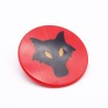 Playmobil 37154 Bouclier Rond Rouge Loup Noir