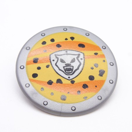 Playmobil 37155 Grey Orange Bear Round Shield