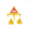 Playmobil 37186 Lot de 2 Petits Cones de Signalisation et Triangle