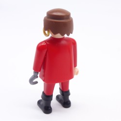 Playmobil Homme Pirate Rouge Blanc Noir Crochet et Boucles D'oreilles