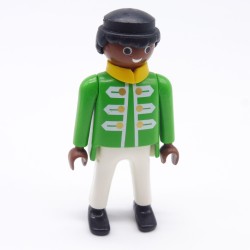 Playmobil 21758 Homme Africain Officier Vert Col Jaune