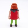 Playmobil Viking Man Green and Red Fur Collar Bare Arms