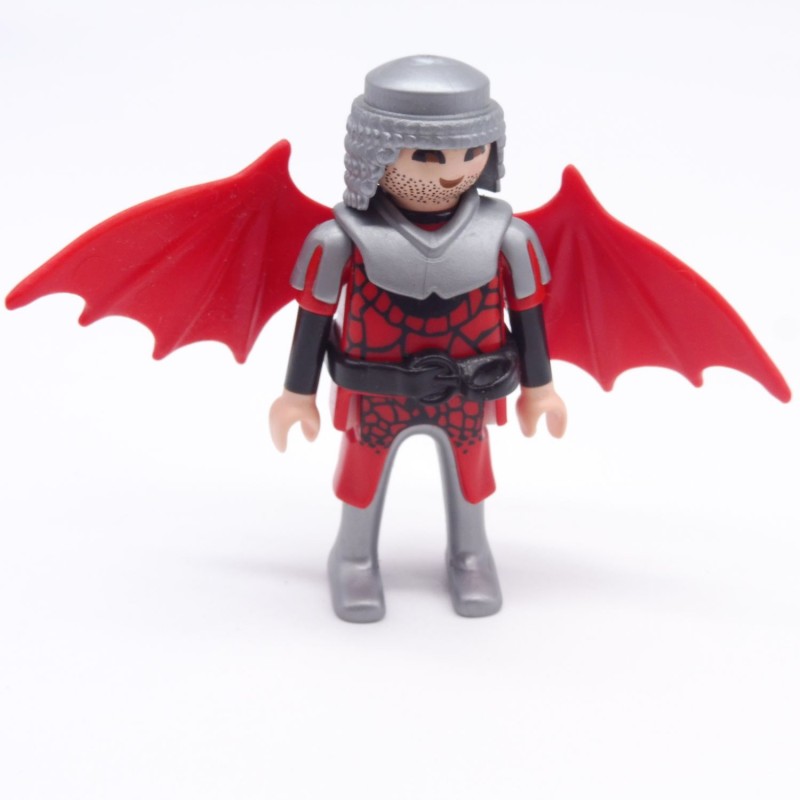 Playmobil 10398 Red Knight Man Black and Silver Dragon Wings