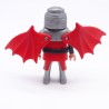 Playmobil Homme Chevalier Rouge Noir et Argent Ailes de Dragon