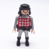 Playmobil 12078 Homme Chevalier Rouge Argent Ronds Gris