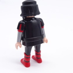 Playmobil Wolf Knight Man Black and Red Black Belt Viking Boots