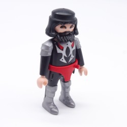 Playmobil 12202 Barbarian Knight Man Black and Silver Red Belt